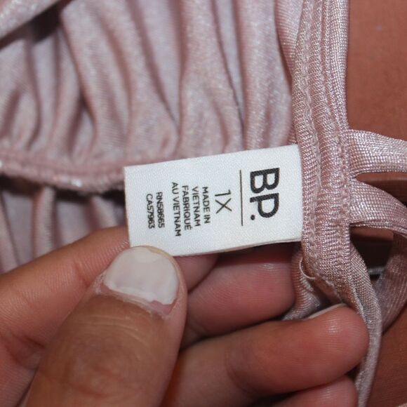 BP  Ruched Cutout Blush Mini Dress Women Size 1x - Picture 7 of 9